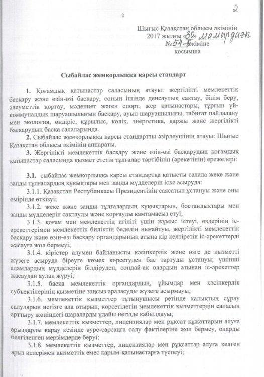 Сыбайлас жемқорлыққа қарсы стандарт